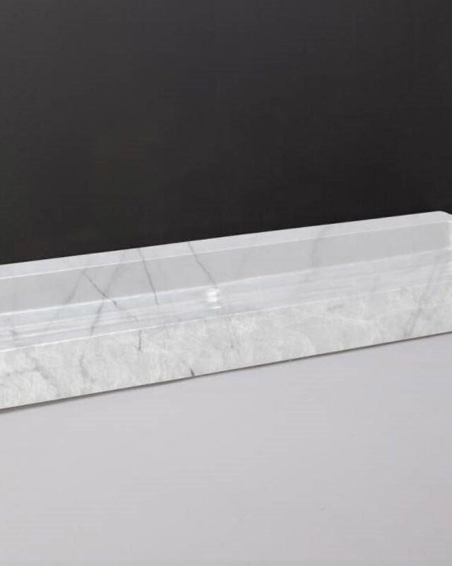 Forzalaqua Palermo Wastafel - Carrara Gepolijst & Gekapt - 100,5x51,5x9 cm