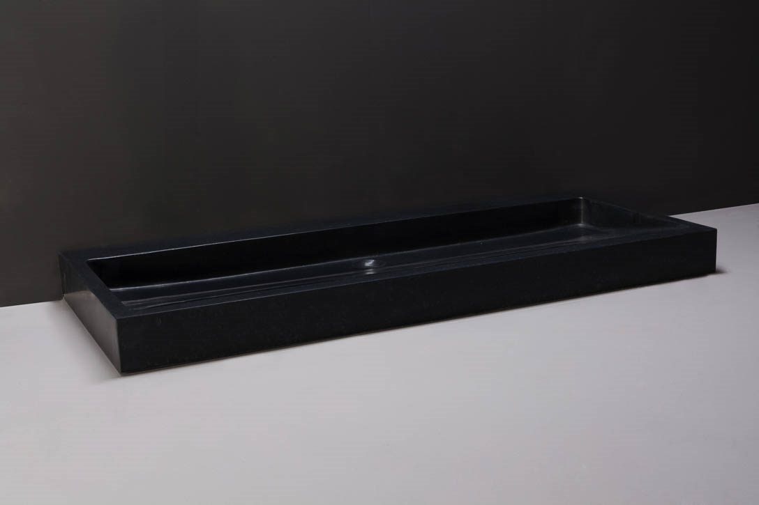 Forzalaqua Palermo Wastafel - Graniet Gezoet - 100,5x51,5x9 cm