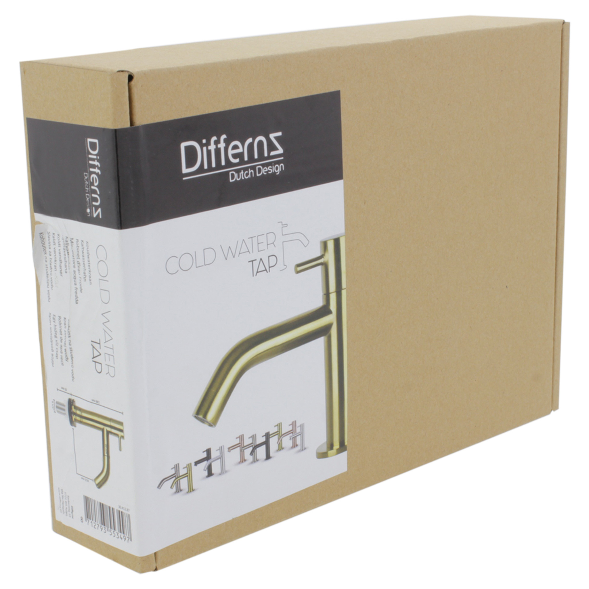 Differnz Fonteinkraan Differnz Mix Gebogen Mat Goud