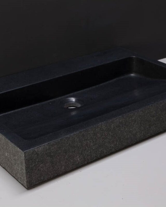 Forzalaqua Palermo Wastafel - Graniet Gezoet & Gebrand - 80,5x51,5x9 cm