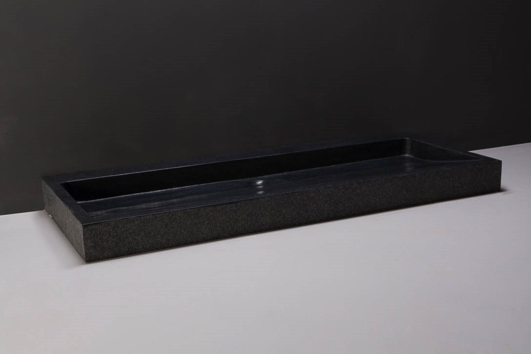 Forzalaqua Palermo Wastafel - Graniet Gezoet & Gebrand - 100,5x51,5x9 cm