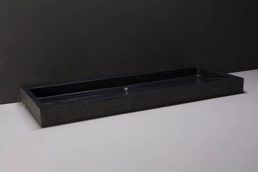 Forzalaqua Palermo Wastafel - Graniet Gezoet & Gebrand - 120,5x51,5x9 cm