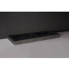 Palermo Doppio Wastafel - Graniet Gezoet & Gebrand- 140,5x51,5x9 cm