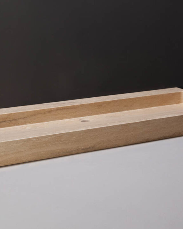 Forzalaqua Palermo Wastafel - Travertin Gezoet - 120,5x51,5x9 cm