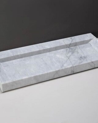 Forzalaqua Bellezza Wastafel - Carrara Gepolijst - 120,5x51,5x9 cm