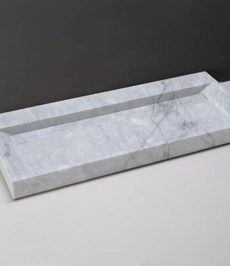 Forzalaqua Bellezza Wastafel - Carrara Gepolijst - 120,5x51,5x9 cm