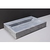 Bellezza Wastafel - Cloudy Marmer Gezoet - 60x40x9 cm