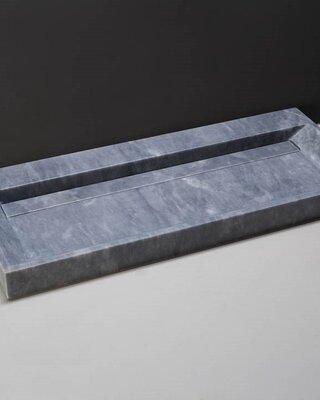 Forzalaqua Bellezza Wastafel - Cloudy Marmer Gezoet - 120,5x51,5x9 cm