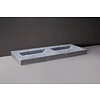 Bellezza Doppio Wastafel - Cloudy Marmer Gezoet - 160,5x51,5x9 cm