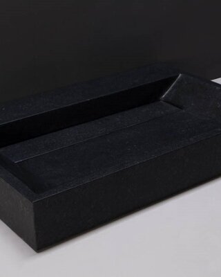 Forzalaqua Bellezza Wastafel - Graniet Gezoet - 80,5x51,5x9 cm