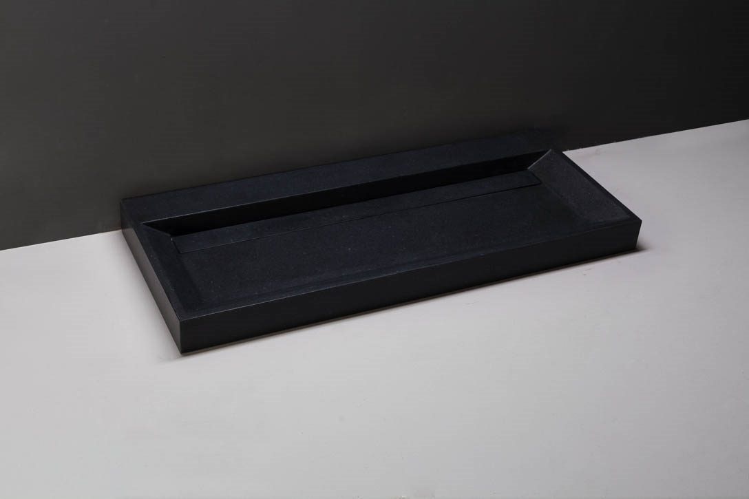 Forzalaqua Bellezza Wastafel - Graniet Gezoet - 120,5x51,5x9 cm