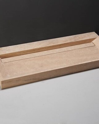 Forzalaqua Bellezza Wastafel - Travertin Gezoet - 100,5x51,5x9 cm