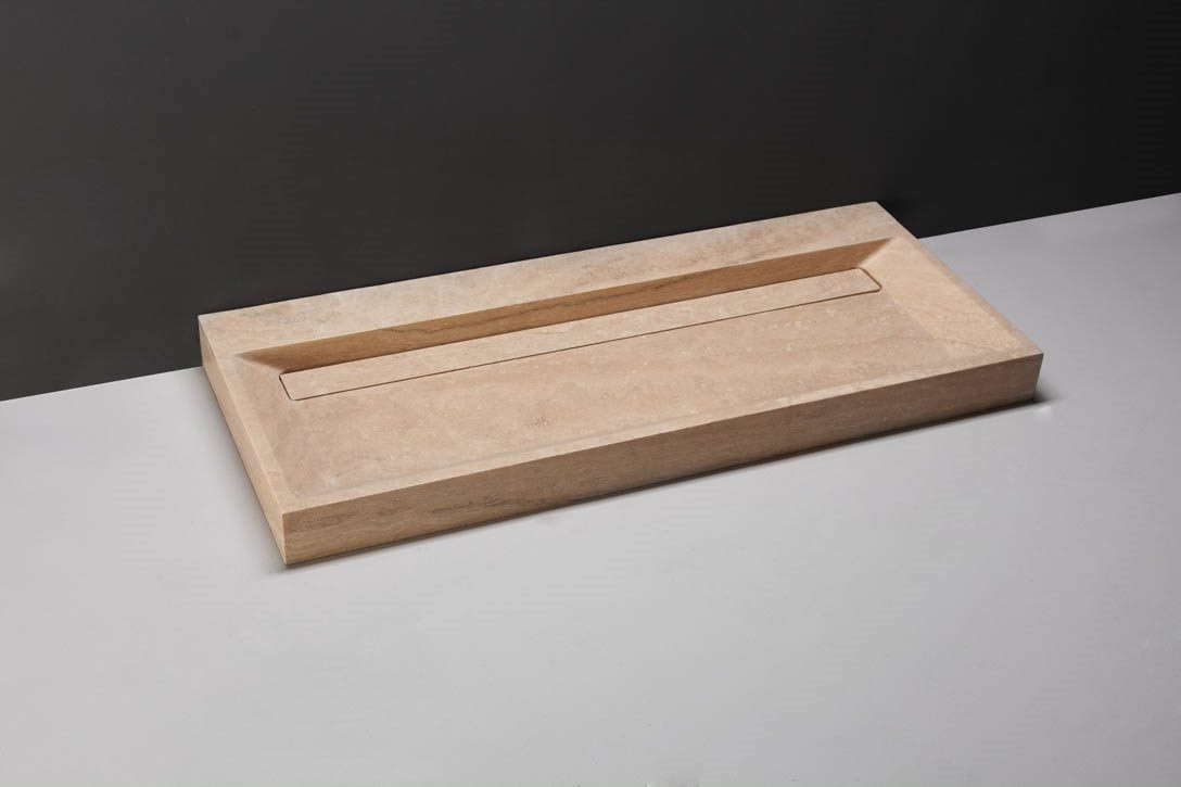 Forzalaqua Bellezza Wastafel - Travertin Gezoet - 100,5x51,5x9 cm