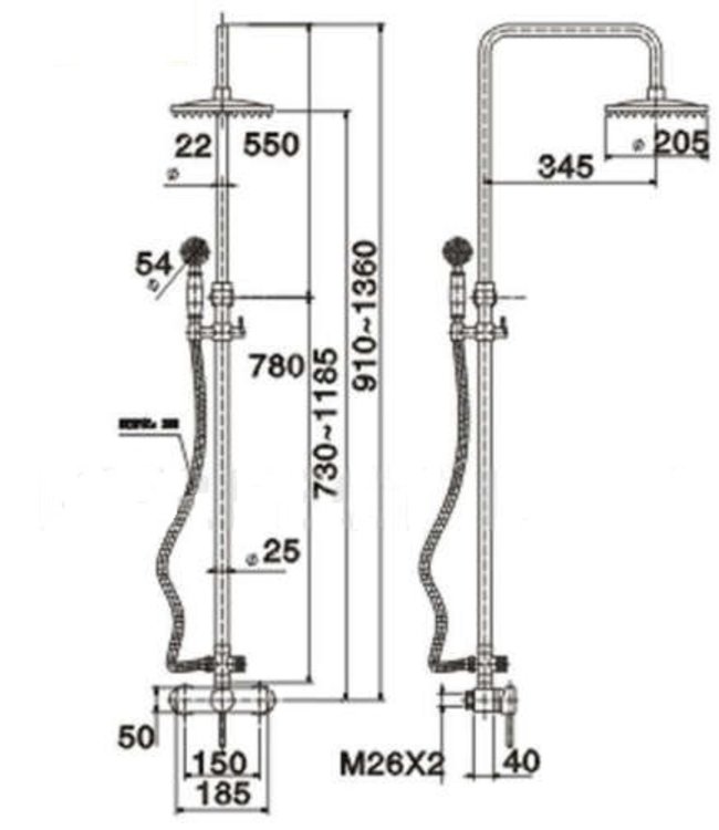 Rene Houtman Antieke Bronzen Opbouwdoucheset