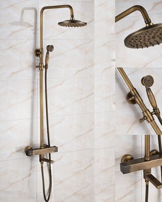 Rene Houtman Thermostatische Bronzen Opbouw Douche