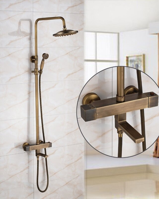Rene Houtman Thermostatische Bronzen Opbouw Douche