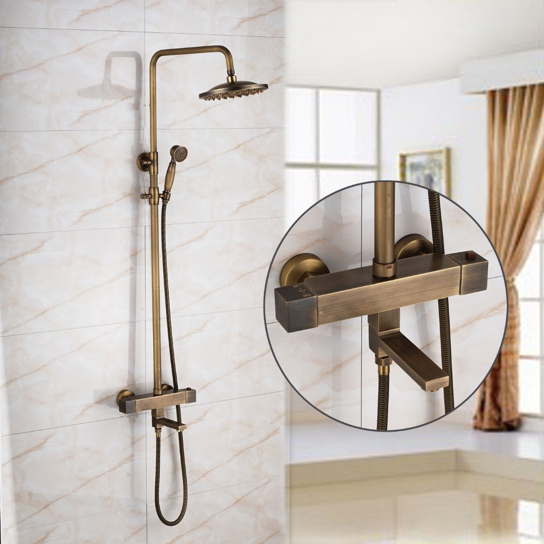 Rene Houtman Thermostatische Bronzen Opbouw Douche