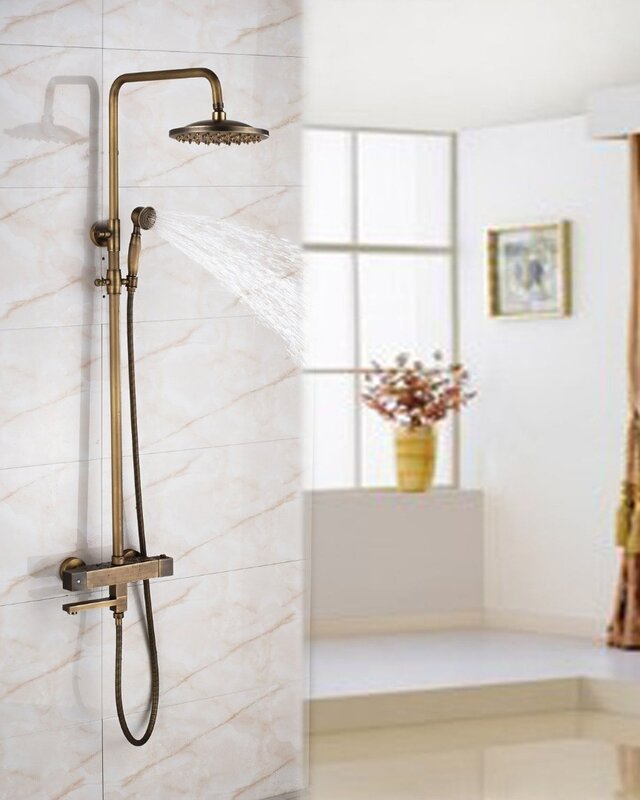Rene Houtman Thermostatische Bronzen Opbouw Douche