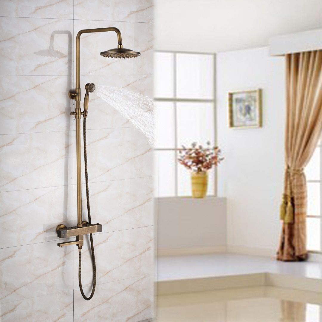 Rene Houtman Thermostatische Bronzen Opbouw Douche