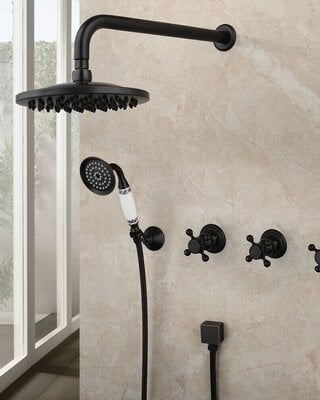 Rene Houtman Olie Bronzen Inbouw Douche