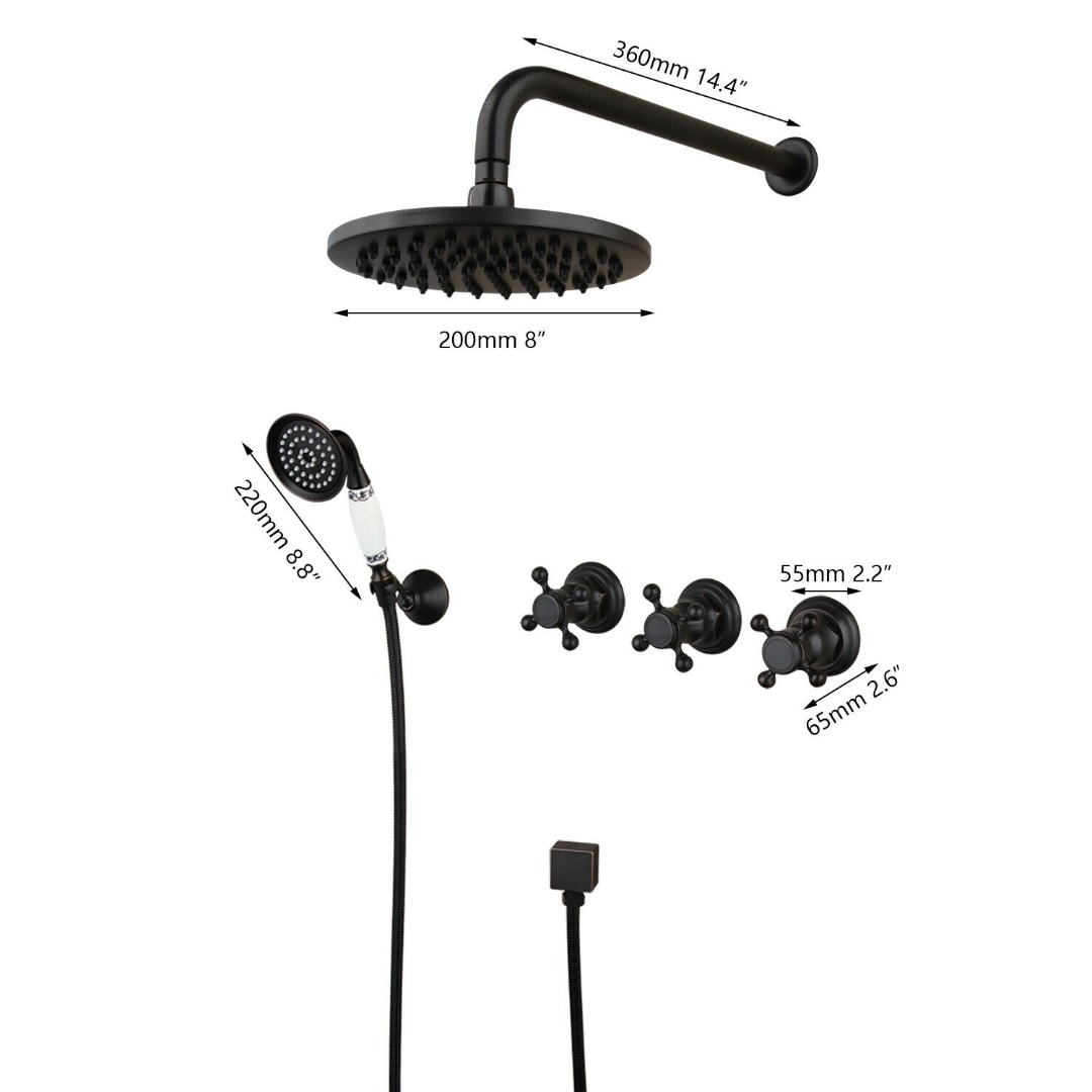 Rene Houtman Olie Bronzen Inbouw Douche