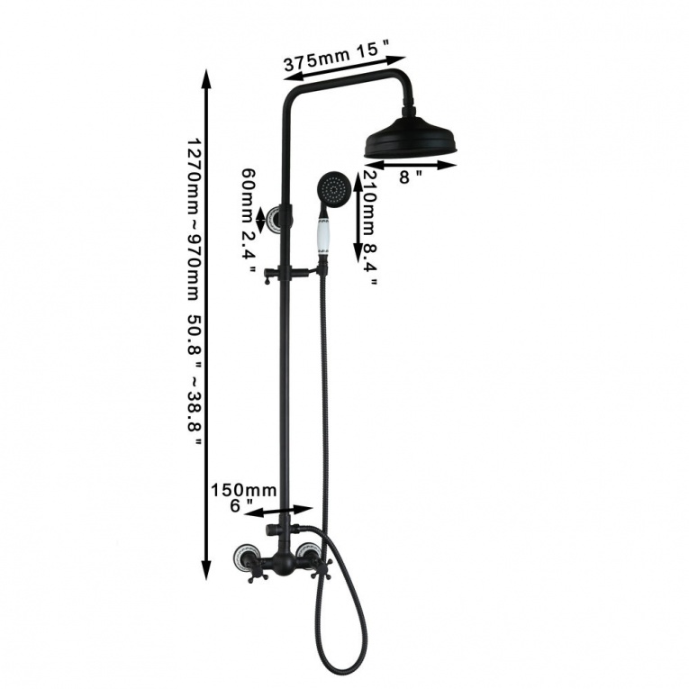 Rene Houtman Retro Opbouw Douche - Olie Brons