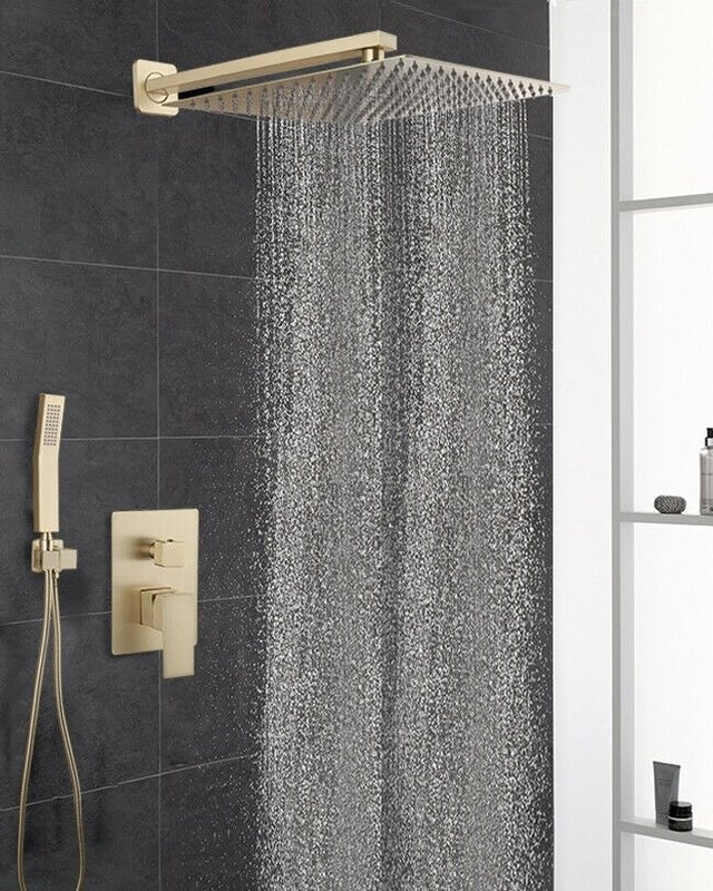 Rene Houtman Inbouw Douche - Geborsteld Goud