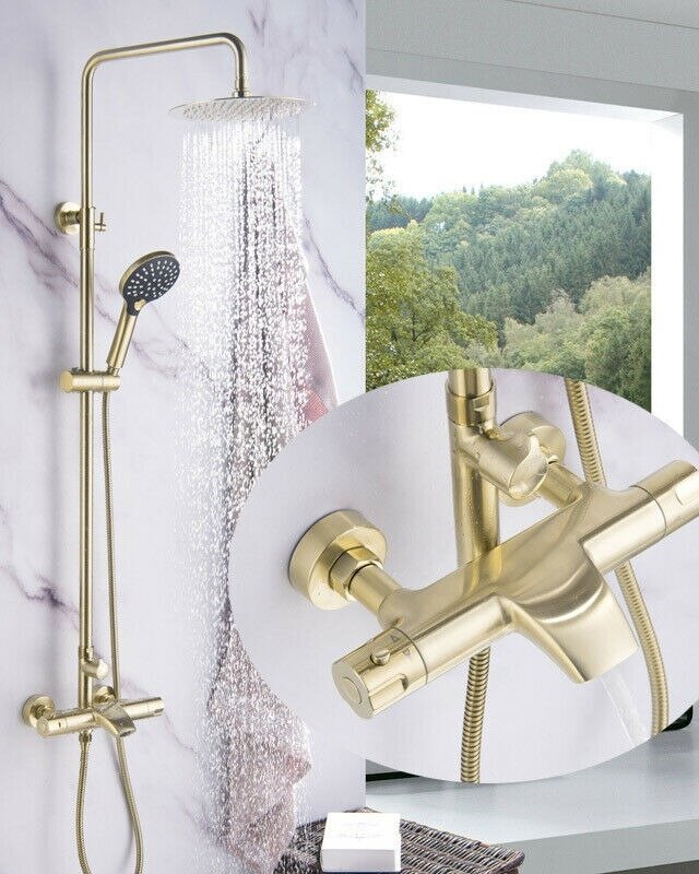 Rene Houtman Thermostatische Douche - Mat Goud