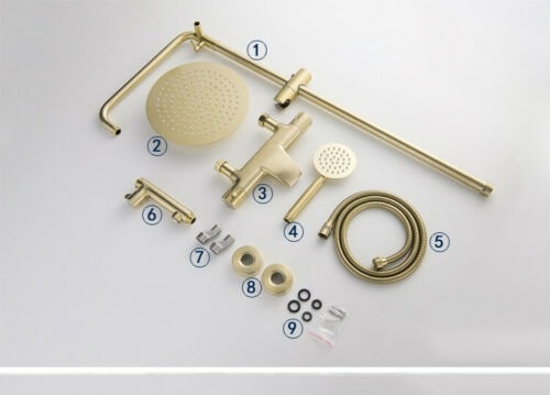 Rene Houtman Thermostatische Douche - Mat Goud