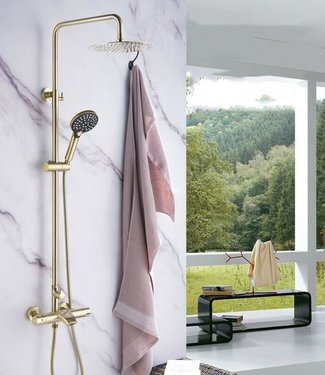 Rene Houtman Thermostatische Douche - Mat Goud