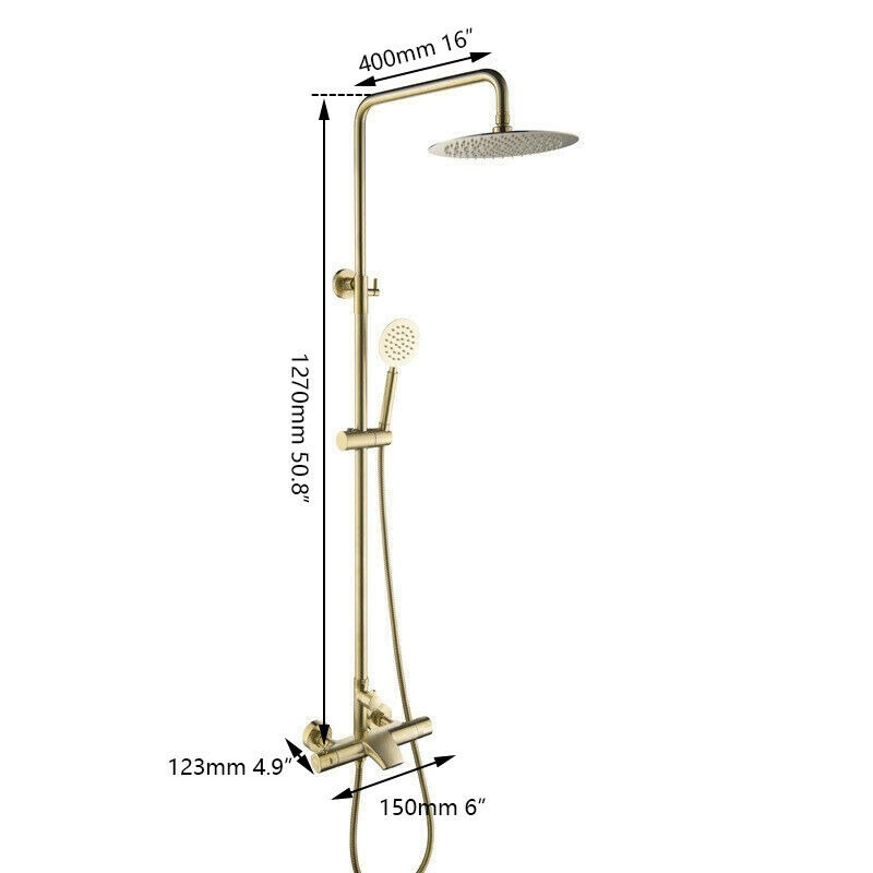 Rene Houtman Thermostatische Douche - Mat Goud
