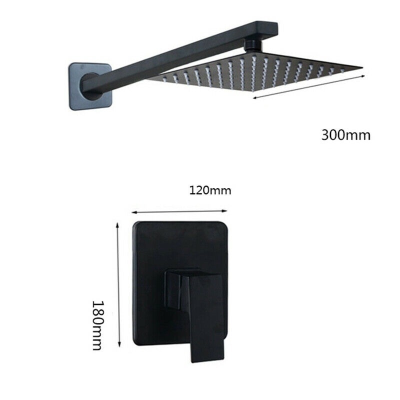 Rene Houtman Zwarte Inbouw Douche-set