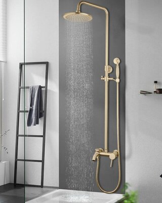 Rene Houtman Klassieke Opbouw Douche - Geborsteld Goud
