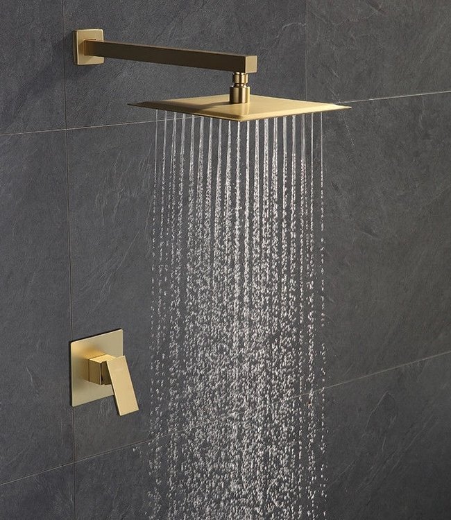 Rene Houtman Inbouw Douche - Mat Goud