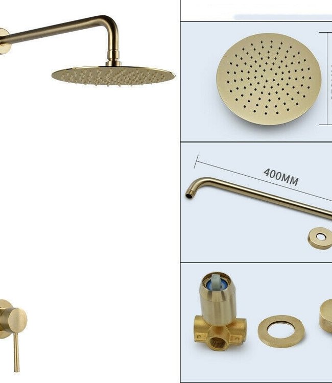 Rene Houtman Moderne Inbouwdouche - Mat Goud