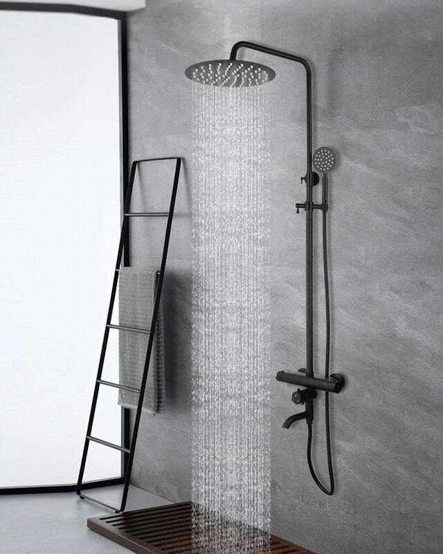 Rene Houtman Thermostatische Doucheset - Zwart