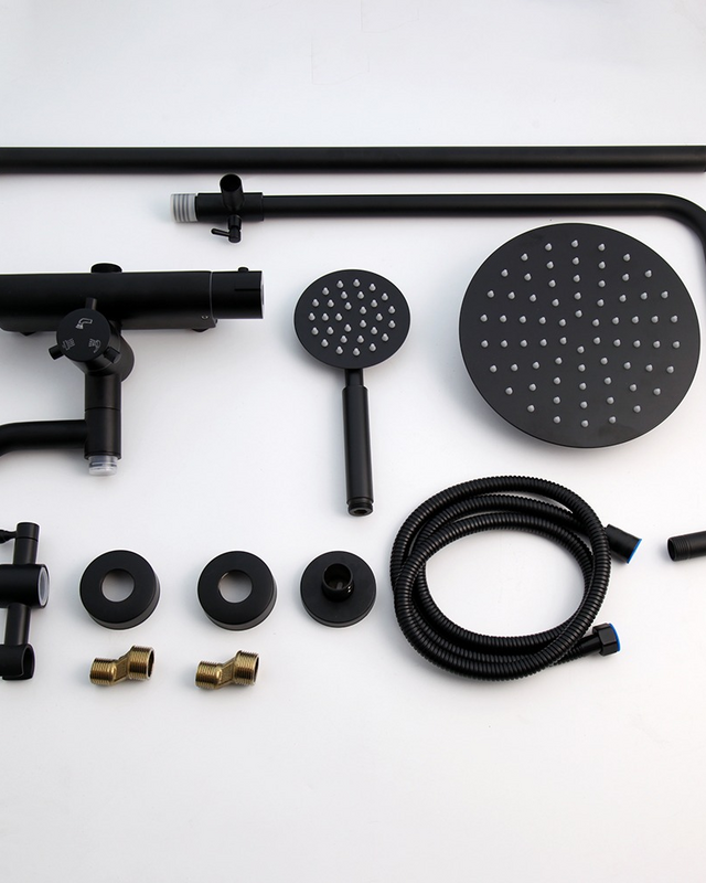 Rene Houtman Thermostatische Doucheset - Zwart