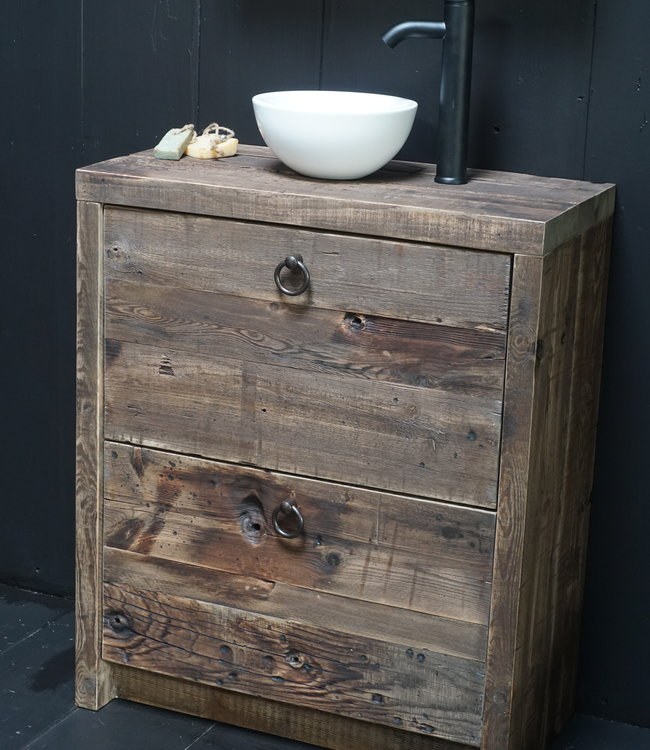 Rene Houtman Isabelle Badkamermeubel 2 Lades - H90 x B75 x D38 Wagondelen