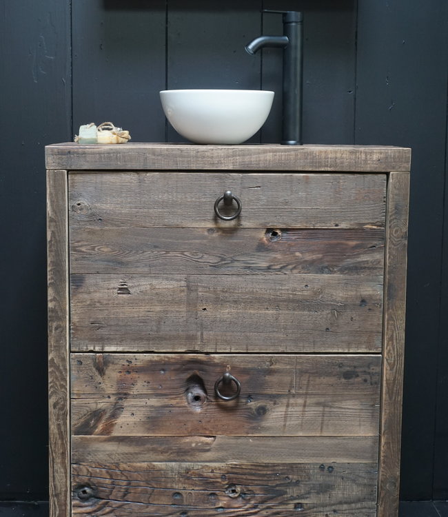 Rene Houtman Isabelle Badkamermeubel 2 Lades - H90 x B75 x D38 Wagondelen