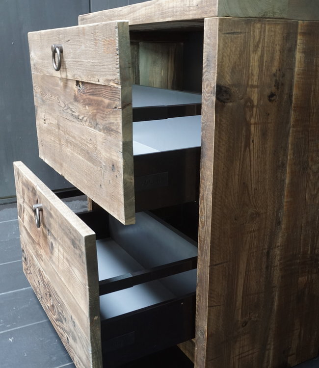 Rene Houtman Isabelle Badkamermeubel 2 Lades - H90 x B75 x D38 Wagondelen