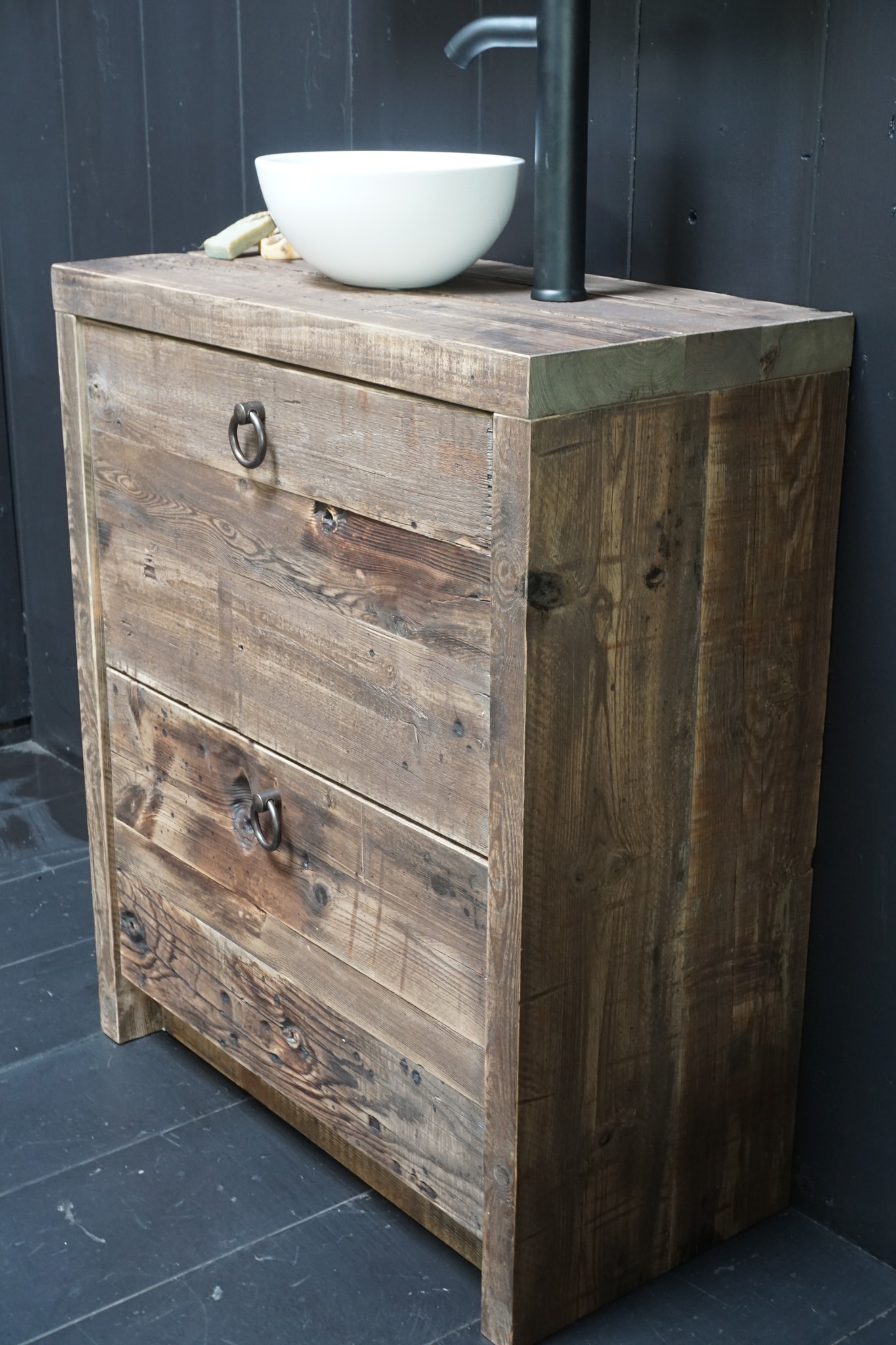 Rene Houtman Isabelle Badkamermeubel 2 Lades - H90 x B75 x D38 Wagondelen