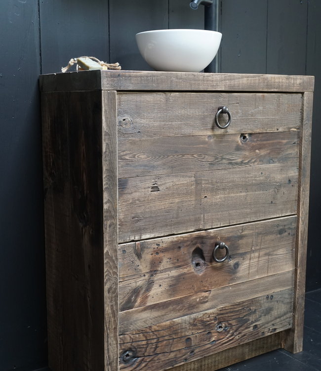 Rene Houtman Isabelle Badkamermeubel 2 Lades - H90 x B75 x D38 Wagondelen