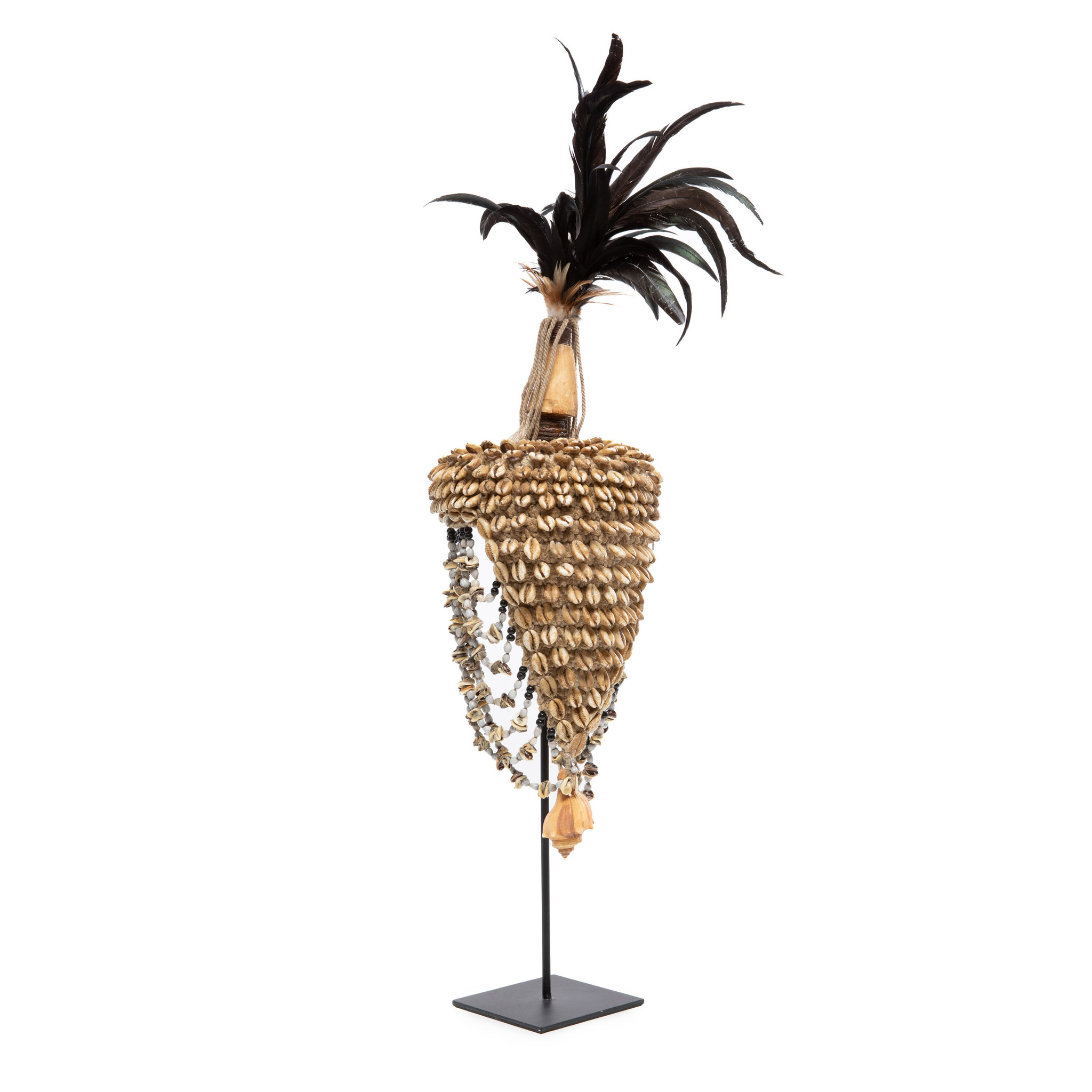 Bazar Bizar The Shell Hat - Naturel Zwart