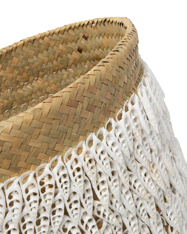 Bazar Bizar The Pandan Basket #2 - Naturel Wit - H40 cm