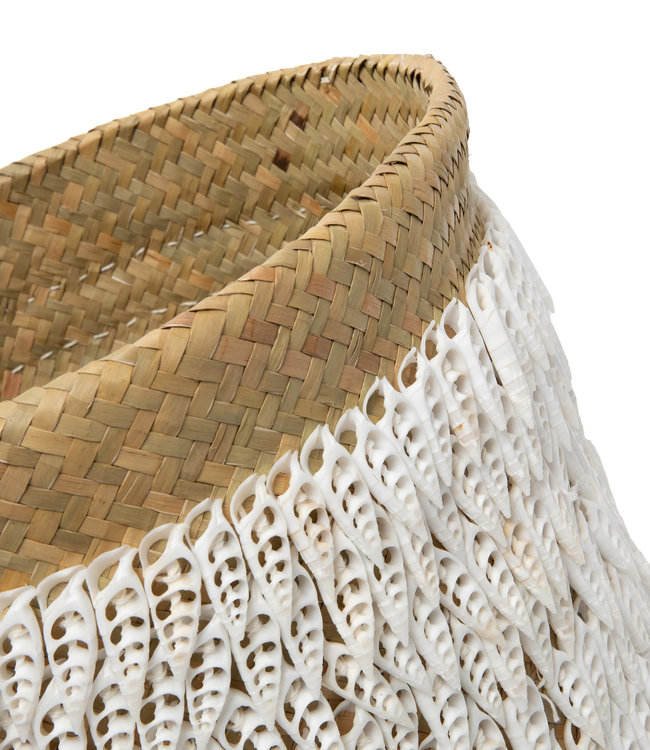 Bazar Bizar The Pandan Basket #2 - Naturel Wit - H40 cm
