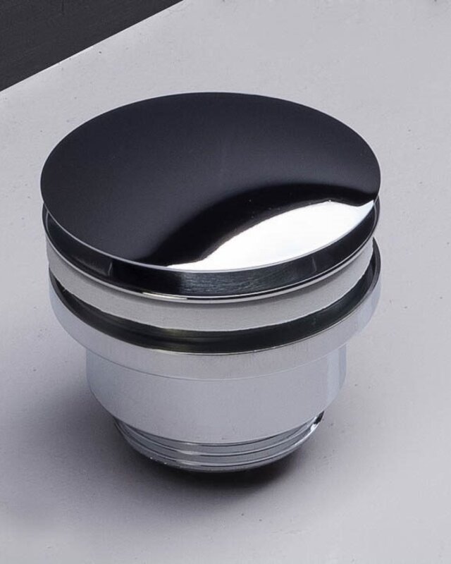 Forzalaqua Push Open Afvoerplug - Chroom 5/4" - 62 mm