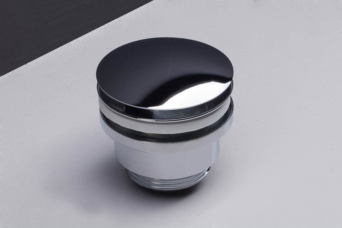 Forzalaqua Push Open Afvoerplug - Chroom 5/4" - 62 mm