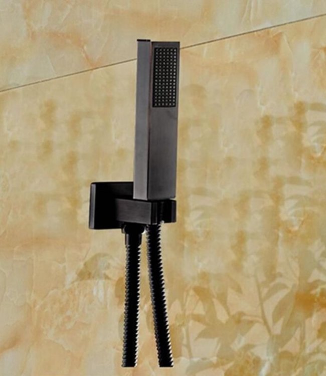 Rene Houtman Gewreven Olie Bronzen Stortdouche - Met Handdouche