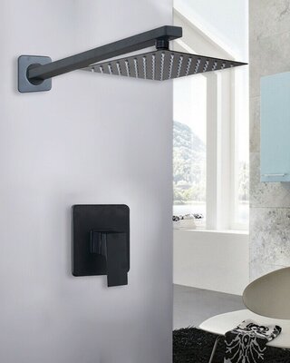 Rene Houtman Zwarte Inbouw Douche - Met Bedieningspaneel