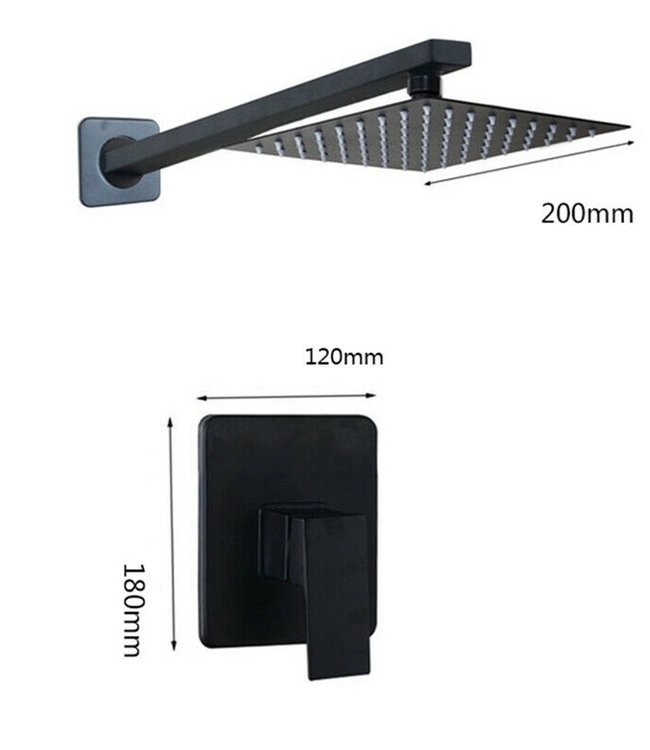 Rene Houtman Zwarte Inbouw Douche - Met Bedieningspaneel